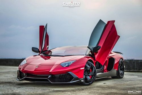 Lamborghini aventador red bull от pur wheels