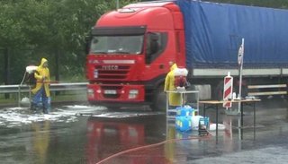 Утвержден сбор за дезинфекцию грузовиков на границе литвы и беларуси